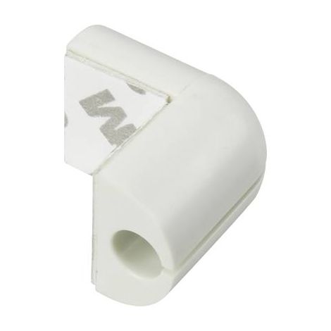 TRU COMPONENTS Clip de câble 1226941 Plage de Ø du faisceau 9 mm (max) pour montage en angle blanc 1 (1/2)