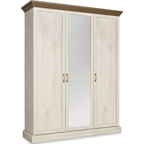 KONSIMO ARVEN Kleiderschrank, Cremeweiß (1/3)