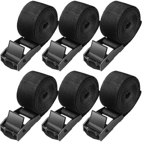 sangles d'arrimage courtes, sangles de fixation réglables de 100 cm, capacité de charge de 250 kg, petites sangles de fixation avec boucle en acier inoxydable, sangles d'arrimage pour voiture, porte-v (1/5)