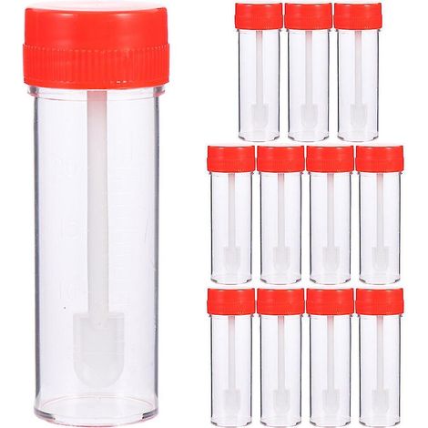 12 tubes de prélèvement de selles à usage unique, tubes à essai jetables pour prélèvement de selles (1/2)