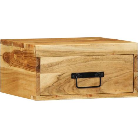 Maison Exclusive - Comodini da Parete 2pz in Legno Massello di Acacia (1/5)