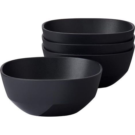 Coupelle 4 pièces Silueta - Lavable au lave-vaisselle et résistant au micro-ondes - Plat de service - Plats à tapas - Vaisselle - 250 ml - Nordic black (1/5)