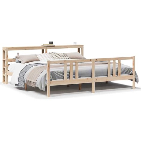 Maison Exclusive - Giroletto con Testiera 200x200 cm in Legno Massello di Pino