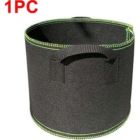 (1 sac de culture vert, 12 gallons, 40 x 35 cm) pour légumes/fleurs/plantes, en tissu non tissé épais avec poignées et aération (1/4)