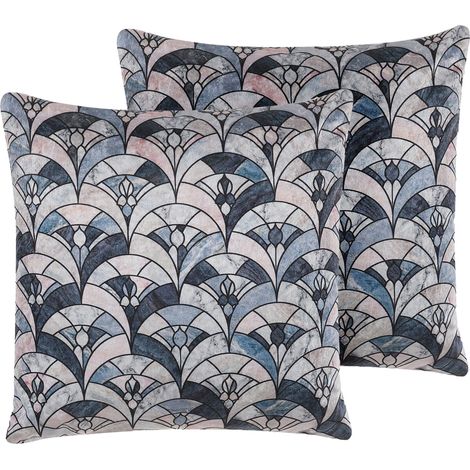 Conjunto de cojines decorativos patrón vintage multicolor 45 x 45 cm accesorio vintage glamour Koodal (1/5)
