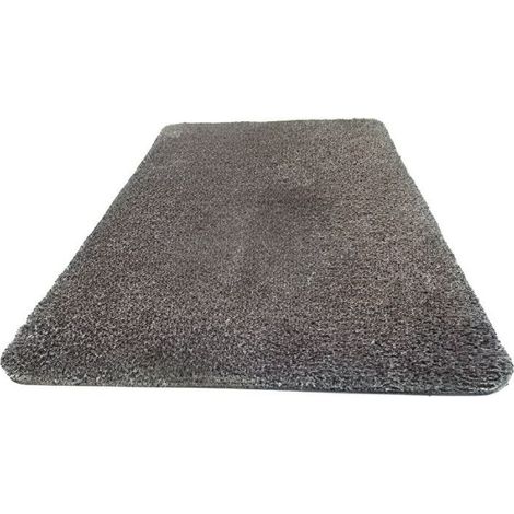 Tapis magique - Fibres naturelles - Noir - Ultra absorbant - Antidérapant - 46x71 cm