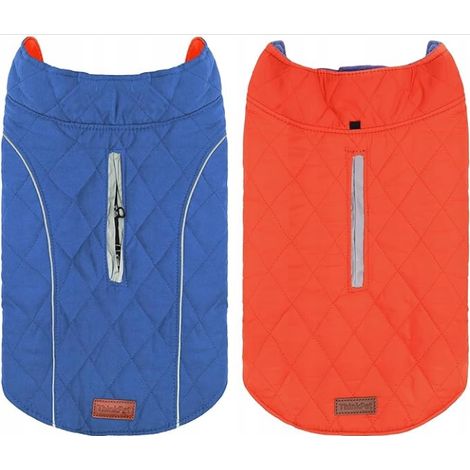 Wendbare Winterjacke für Hunde, Größe XS – Blau und Rot, warm und stylisch (1/3)