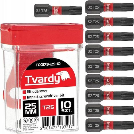 Boîte de 10 embouts T25 - S2 - Longueur 25mm (1/3)
