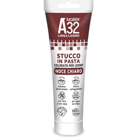 Rasaben STUCCO IN PASTA COLORATO PER LEGNO A32 NOCE SCURO ml. 150 6.00 pz