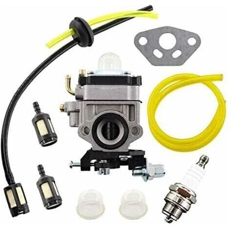 Kit carburatore per decespugliatore AL-KO Alko, modelli BC410, BC4535, BC4125, con tubo flessibile del carburante e filtro. (1/4)