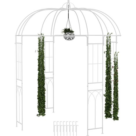 Pergolato da giardino in metallo a forma di gabbia per uccelli - Gazebo romantico