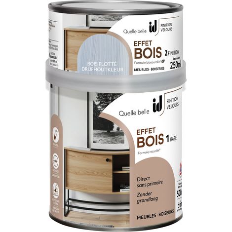 KIT PEINTURE EFFET BOIS BOIS FLOTTÉ POUR MEUBLES ET OBJETS - ID PARIS