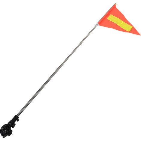 Drapeau Réfléchissant pour Vélo avec Mât Télescopique Haute Visibilité Orange pour Fauteuils Roulants et Scooters de Mobilité Robuste et Facile à Installer (1/5)