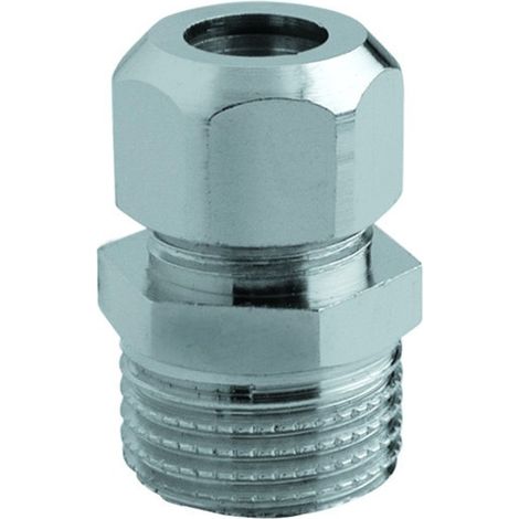 Raccordo diritto cromato maschio 1/2" x 3/8" diam. 12 mm rinaldi e pettinaroli