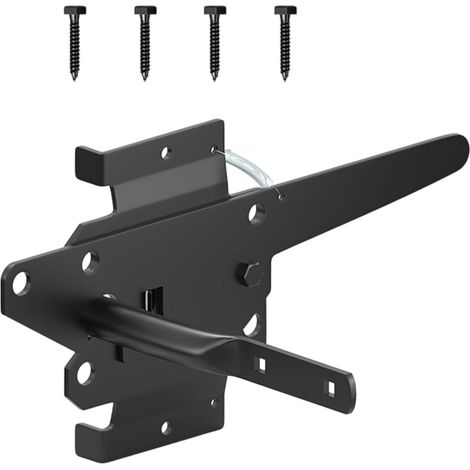 Loquets de portail à verrouillage automatique pour clôture extérieure, loquet de porte à goupille rapide, loquet de fermeture automatique, matériel de fermeture automatique pour jardin, extérieur (1/4)