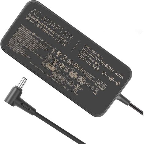 120W 19V 6.32A Chargeur Adaptateur Secteur Compatible pour ASUS FX705GM FX705DT FX705GE FX705GD FX505 FX505GD FX505GE FX505GD FX505DY FX705DY FX505GM TUF705GD Alimentation pour Ordinateur Portable (1/5)