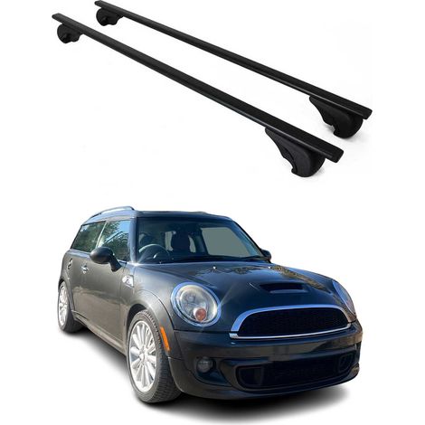 OMAC Dachträger Querträger für Mini Clubman mk1 R55 2007-2014 – Abschließbar – Max. 75 kg – 2 Stangen Stahl Schwarz (1/5)