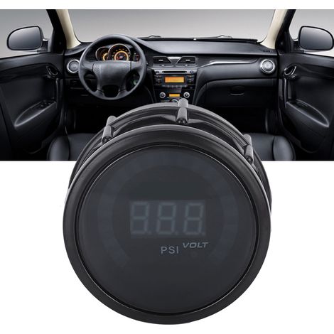 Manomètre de pression de suralimentation turbo 2 pouces, échelle LED PSI + affichage numérique 12 V universel (1/5)