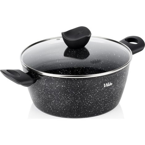 Maceta de granito con tapa de cristal, 24 cm, 3,6 l (1/5)