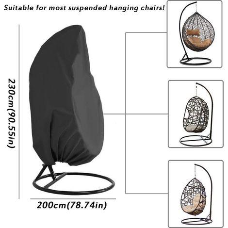 Housse de Fauteuil Suspendu Jardin - Étanche Housse pour Fauteuil Oeuf Suspendu (1/4)