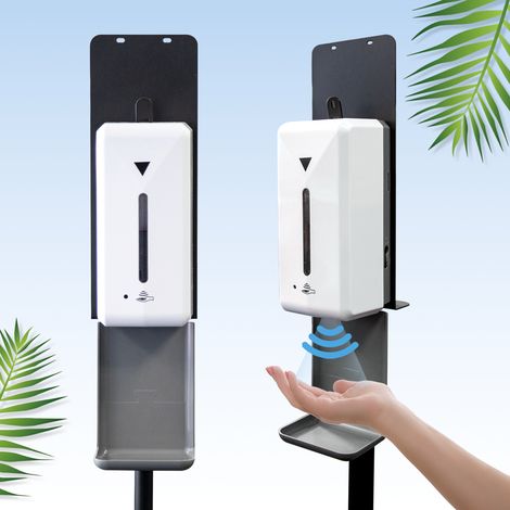Toolbrothers kontaktloser automatischer Desinfektionsspender Sensor stehend, 1000ml Tank, höhenverstellbar, Netz- und Batteriebetrieb für öffentliche Einrichtungen