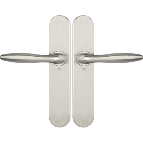 Ensemble sur plaques série JADE 1594 acier type bec de cane finition inox - HERACLES - B-INOX-SP21 (1/5)