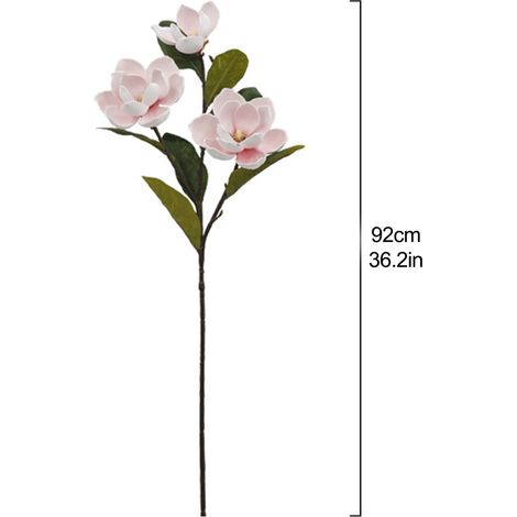 Grand Rouge et Blanc 3 Têtes en Mousse de Fleur de Magnolia Sentiment de Main Fleur de Magnolia Décoration de la Maison Simulation Fleur de Magnolia (6) (1/5)