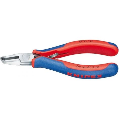 KNIPEX 64 72 120 Tronchese per elettronica con tagliente frontale con manici multicomponente 120 mm