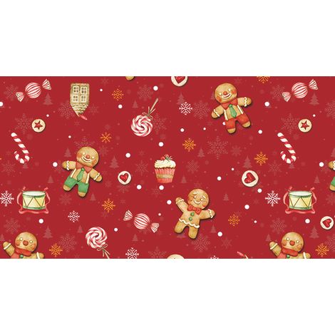 TOVAGLIATO IN PVC FANTASTIK LINEA NATALIZIA 1203-1  Rotolo cm.140 (H) x 20 mt (L)