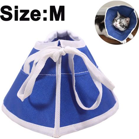 Cône de protection ajustable pour chien et chat, idéal après une intervention chirurgicale. Ce collier confortable et anti-morsures et anti-léchage favorise la cicatrisation et est très pratique pour (1/4)