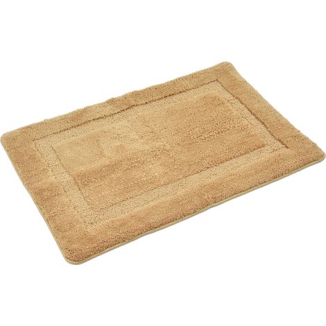 Rechteckige Badematte 50 x 80 cm, Türvorleger, schnelltrocknend, aus Polyester, rutschfest, für Schlafzimmer und Badezimmer (1/5)