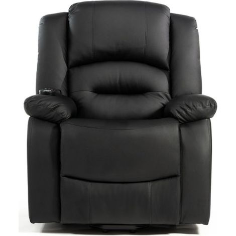 Fauteuil releveur massant chauffant - Noir
