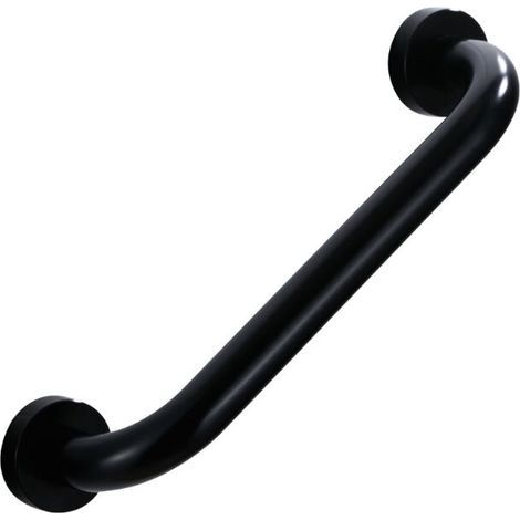 Barre de maintien poignée de maintien sécurité bain wc douche enfant femme personne âgée 30 cm noir (1/5)