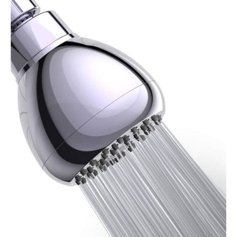 Pomme De Douche - Haute Pression 2,5 GPM - Tête De Douche En Laiton Avec Rotule Pivotante - 7,6 Cm - 45 Jets En Silicone - Filtre En Acier Inoxydable - 1 Pièce (1/4)