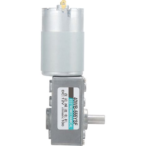Turbinen-Schneckengetriebemotor, Gleichstrom, hohes Drehmoment, niedrige Drehzahlregelung, klein, 2-Wege, DC 12 V, XD40WB-555YSF, 100 U/min (1/5)