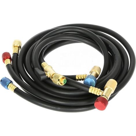 Kit de tuyaux de remplissage pour réfrigérant avec 3 tuyaux (1/2)