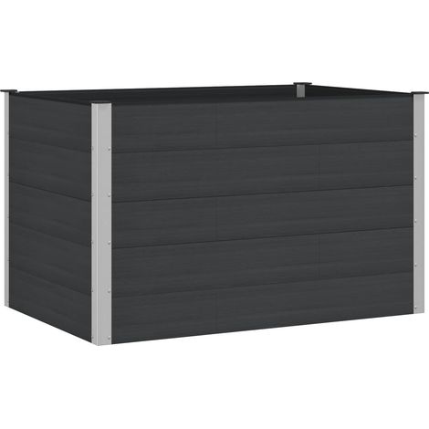 Maison Exclusive - Jardinière surélevée Noir 150 x 100 x 91 cm (1/5)