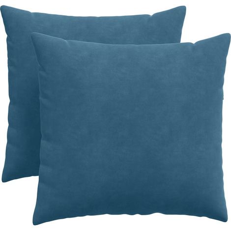 Maison Exclusive - Cojines de sofá 2 pcs Azul 50 x 50 cm Tela de
