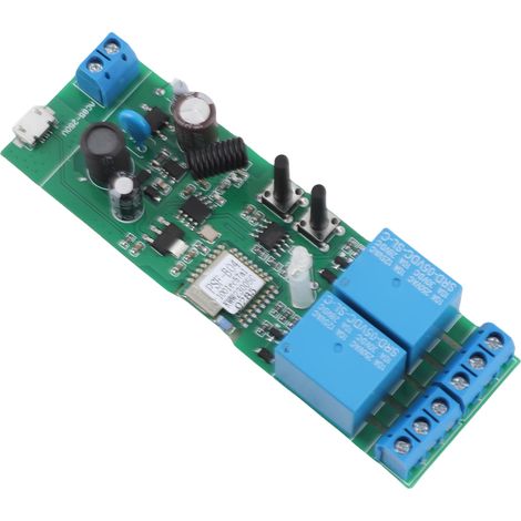 eWeLink Smart Wifi Switch Universalmodul 2-Kanal AC85-250V Funkschalter mit Timer, Smartphone-App und Fernbedienung, kompatibel mit Alexa-Sprachsteuerung für Smart Home (1/5)