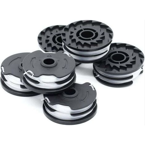 Enowelir Lot de 6 Bobines de Fil de Rechange pour Débroussailleuse Sans Fil 1,6 mm x 4 m Compatible avec Plusieurs Modèles (1/5)