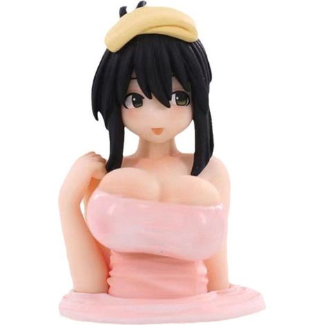 Beyamis Figurine à tête oscillante pour tableau de bord de voiture, ornement de poitrine vibrant, figurine kawaii pour décoration intérieure de voiture (1/5)
