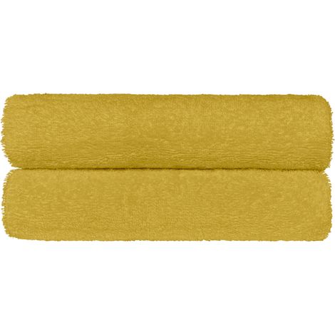 Set Asciugamani Bagno 100% Cotone Super Assorbenti Telo Doccia Spugna Professionali Salvietta Lavetta Viso Asciugamano Salviette Teli Asciugamano Ospite Qualità Hotel Lavette 2 Asciugamani - Oro