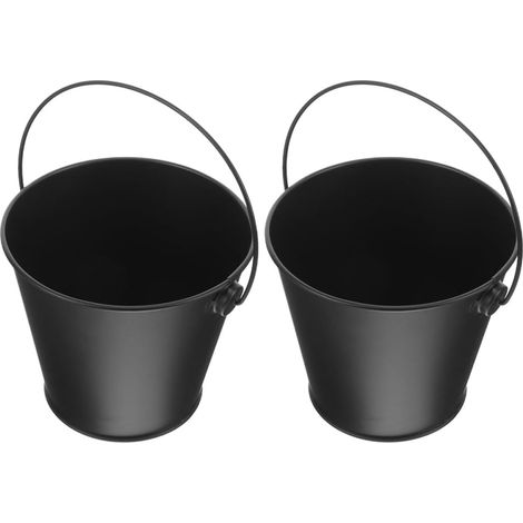 Seau à Graisse pour Barbecue Noir en Fer-Blanc 2pcs, Accessoire Polyvalent pour Cuisson et Grillades, Facilite la Collecte de Graisse et Réduit Le Nettoyage (1/5)