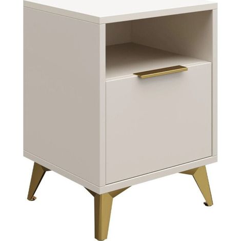 Mesilla de noche Comfivo Citrus , Número de cajones: 0, Número de puertas: 0, 60x44x40cm, MDF, Aglomerado laminado