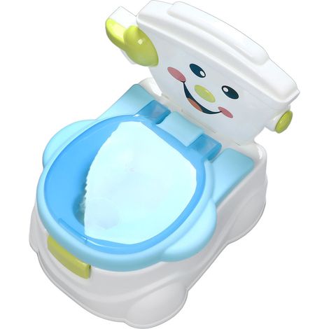 Réducteur de toilettes pour bébé, fond bleu (1/5)