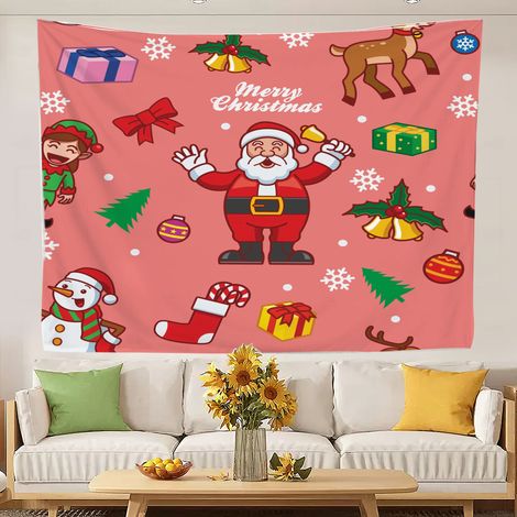 Tapisserie murale humoristique imprimée, nappe, séparateur de porte ou rideau de salon 100x75cm (1/5)
