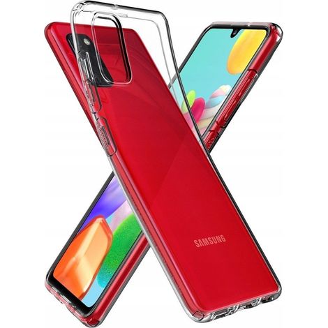 Custodia sottile per Samsung Galaxy A41, cover posteriore trasparente + vetro. (1/5)