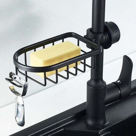 Portasapone per asta doccia, porta sapone per doccia, mensola per doccia senza foratura con gancio, cestino per doccia, porta sapone, spugna per doccia, organizer per asta da 20-27 mm (1/4)