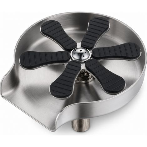 Rince Automatique Inox Verre Brossé pour Bar Évier 11 cm (1/5)