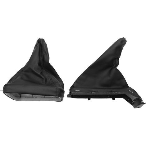 Lot de 2 soufflets de levier de vitesse et de frein à main en cuir PU noir pour Opel Astra G Zafira et Vauxhall (1/5)